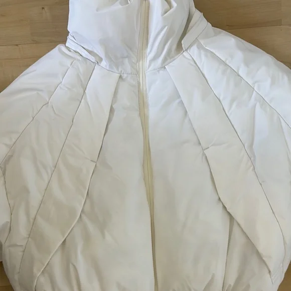 Women's White Puffer Jacket - Picture 2 of 9